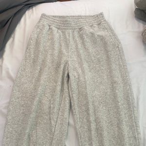 Matching terry cloth sweatpants